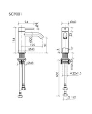 ��������� SANCOS Etna SC9001BN ��� ��������, ������������, ������������� ������, PVD ��������