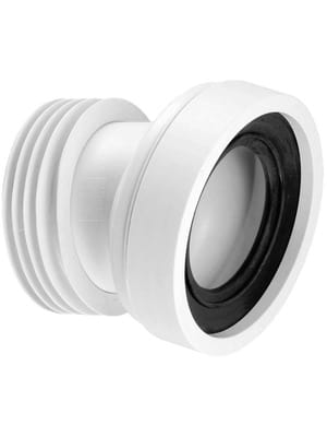 Соединение для WC McAlpine 14°/110мм с манжетой, L140мм, белое MRWC10