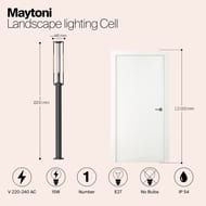 ����������� ���������� Maytoni Cell (���) O452FL-01GF3, E27x1 15�� IP 54, ������