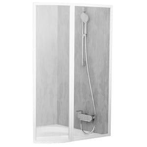 Шторка на ванну RAVAK VSK2 ROSA 150 R (915-935х1500) правая, профиль белый, полистирол Rain