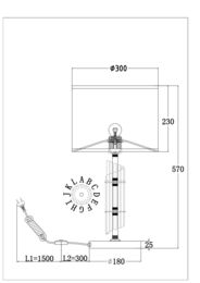 ���������� ���������� Maytoni Alloro (������) MOD088TL-01BS, 60��, IP20, E27, ������