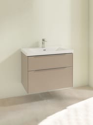 Тумба под раковину Villeroy&Boch Subway 3.0 772х478х576мм, подсветка, 2 ящика, Taupe C574L0VM — изображение 2