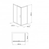 ������� ������ BAND HOURS MIKE/ SIDE-GLASS 8I2 (1900�1185�785) ��� ������� 190500001