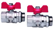 Комплект шаровых кранов DANFOSS 1" с американкой (2 шт.) 088U0586/088U0822