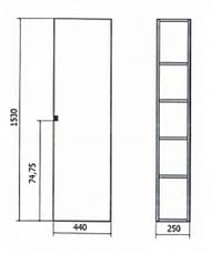 ����� ��������� BAND HOURS Flores (440�250�1530) ����������, ������/�����, ����� ������ Flr440.59/60