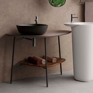 Раковина Vitra Plural (470х400х130) накладная,антибактериальное покрытие, черный мат. 7812B483-0016