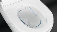 Унитаз-биде GEBERIT AquaClean TumaComfort подвесной, панель белое стекло 146.294.SI.1
