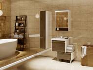 Шкаф-колонна AQUATON Капри 1A230503KPDBR 300x265x1630 правый, 2 дверцы, таксония темная
