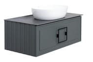 Тумба под раковину La Fenice Cubo Grigio 80 см (776х469х350) серая матовая FNC-01-CUB-G-80