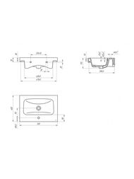 �������� ��������� Cersanit MODUO 500�400 � 1 ����������, ����� S-UM-MOD50/1