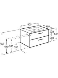 ����� ��� �������� Roca Victoria 80, 585x453x515 ��������� ��� 2 ����� A857470402