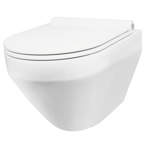 Унитаз подвесной AM.PM Spirit 2.0 FlashClean безободковый, без сиденья, цвет: белый C701700WH