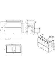 ����� ��� �������� ��������� Cersanit MODUO 80 ��� MODUO SLIM 80 (570�776�375 ��.)   64126 (SB-SZ-MOD-MO80Sl/Wh)