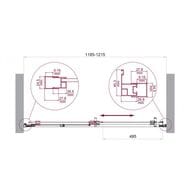 ����� � ���� BelBagno Luce (1200x1950) LUCE-BF-1-120-C-Cr ����������, ������ ����������/������� ����