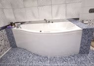 Ванна акриловая Aquanet PALMA 170х90/60 правая асимметричная, без гидромассажа, без обвязки 204023