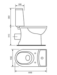 Унитаз компакт Sanita Luxe NEXT Comfort (649x355x770) сиденье из дюропласта, микролифт WC.CC/Next/2-DM/WHT.G/S1