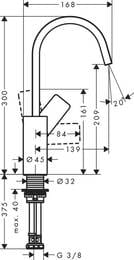 ��������� Hansgrohe Vivenis 75032000 ��� ��������, ���������� ����� 210, ����