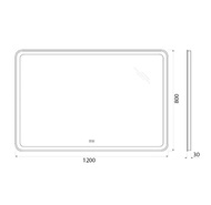 ������� BelBagno (1200x30x800) ���������, ��������� ����., �������� SPC-MAR-1200-800-LED-TCH-WARM