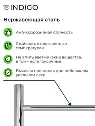 Полотенцесушитель Indigo Line б/п (electro) 500х400 (скр.монтаж, унив.подкл) полиров. LСLE50-40R — изображение 6