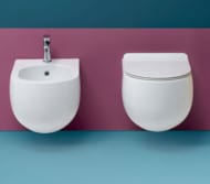 Унитаз подвесной Kerasan Flo 311101 540х370х345 безободковый, крепеж, без сиденья, белый глянец