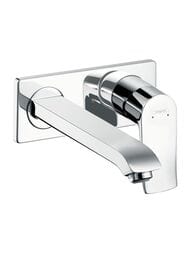 Смеситель Hansgrohe Metris 31086000 для умывальника, встраиваемый, двухсекционный, излив 225мм,хром — миниатюра 1