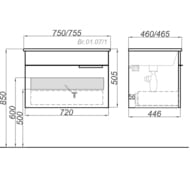 ����� ��� ���������� Aqwella Brig 75 (720�490�445) ���������, 1 ����, ����� Br.01.07/1/W