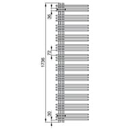 Полотенцесушитель стальной Zehnder Yucca Asym YAD-170-060 (1736х578) водян., цвет: категория 2 — изображение 2