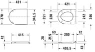 Сиденье для унитаза DURAVIT STARCK 3 с плавным закрыванием, съемное, петли нерж.сталь 0063890000