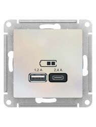 ������� Systeme Electric ATLASDESIGN USB A+�, 5�/2,4�, 2�5�/1,2�, ��������, ������ ATN000439