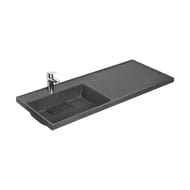 Раковина Aquaton Лондри 120 1A72843KLH21L 1200x500x162 д/стир.маш., литой мрамор, левая, графит