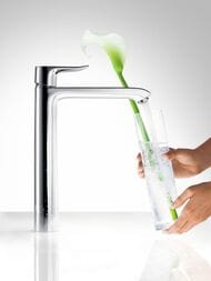 Смеситель Hansgrohe Metris 31082000 для умывальника с высоким фиксированным изливом,донный клапан — изображение 5