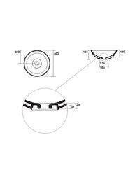 �������� ��������� Kerasan Ciotola 460�460�150 ��� ��������� ��� ���������, ����� 430301