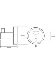 Крючок Bemeta Amber одинарный, PVD покрытие, цвет: кофе-золото матовый 155106022 — изображение 2