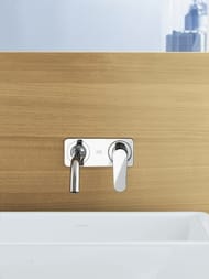 Смеситель Axor Citterio M 34112000 для умывальника настенный однозахватный, с панелью, излив 167 мм — изображение 3