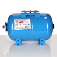 Расширительный бак для ГВС и ХВС Valtec 24л, 3/4", горизонтальный, синий VT.AO.B.060024
