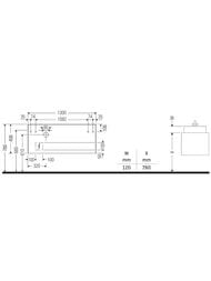 ����� ��� �������� Duravit White Tulip WT4977L8585 1300�408�550 ���������, 1 ����. ��., ����� ������