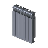 Радиатор биметаллический RIFAR Monolit 500 (577х480х100) бок. подкл, 6 секций, 1146Вт, титан