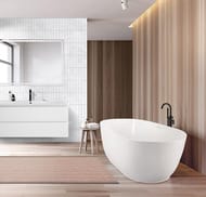 Ванна акриловая BelBagno BB413-1700-800-MATT 1700x800x610 отдельностоящая, овальная,  белый