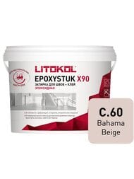 ������� ���������� LITOKOL EPOXYSTUK X90 �.60 Bahama Beige ������-�������, 9+1 ��
