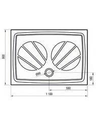 ������� ��������� ������ RAVAK Galaxy Gigant Pro 110x80 (1100x800x30) �����