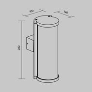 ��������� ���������� Maytoni Conf (����) O451WL-01GF, E27x1 15�� IP 54, ������