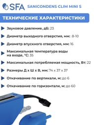 Насос SFA SANICONDENS CLIM MINI S для кондиционеров до 10 кВт, 15 л/ч