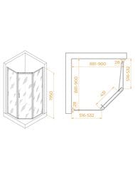 ������� ������ RGW Passage PA-86B (900�900�1950) ��������, ������ 6�� ����������/������ 38088699-14