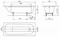 Ванна стальная Kaldewei SANIFORM PLUS 371-1 1700х730х410 прямоугольная, покрытие easy-clean