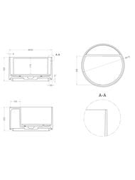 �������� ��������� SALINI Armonia Round Top 02 (450�450�250) S-Stone, �������, ������ 130422TMF