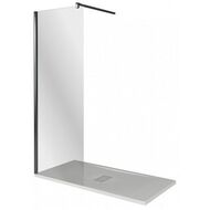 Душевое ограждение GOOD DOOR BAS WALK IN SP-120-C-B (1200х1950), стекло прозрачное/профиль черный