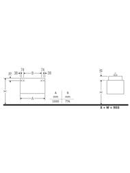 ����� ��� ���������� Duravit Ketho 1000�426�550 ���������, 1 ����, ������� ���. KT669504343