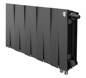 Уценка! Радиатор биметал., 10 секций ROYAL THERMO PianoForte 300 Noir Sable, VDR80 ниж. прав.подкл