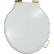 Сиденье для унитаза Devon&Devon Etoile 3IBSEBIAET с микролифтом, МДФ, белое, петли золото