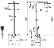 ORAS ESTETA 7591U-15 ������� ������� � ����������� ��� �����/����, ������� ��� Rain Shower, �����